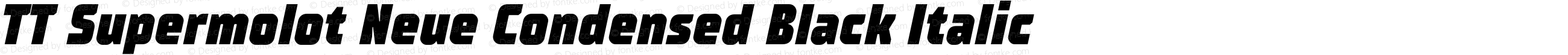 TT Supermolot Neue Condensed Black Italic