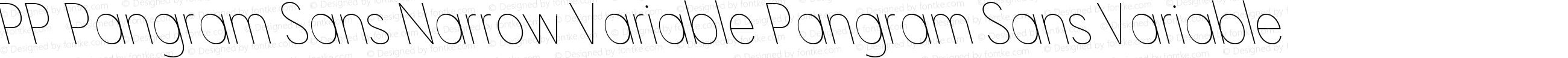 PP Pangram Sans Narrow Variable Pangram Sans Variable