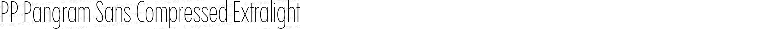 PP Pangram Sans Compressed Extralight