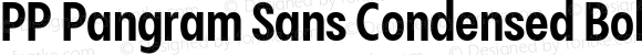 PP Pangram Sans Condensed Bold