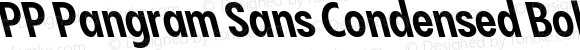 PP Pangram Sans Condensed Bold Reclined
