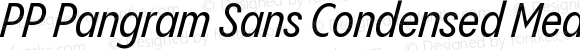 PP Pangram Sans Condensed Medium Italic