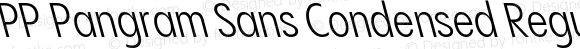 PP Pangram Sans Condensed Regular Reclined