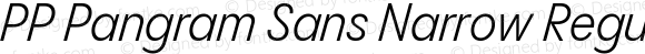 PP Pangram Sans Narrow Regular Italic