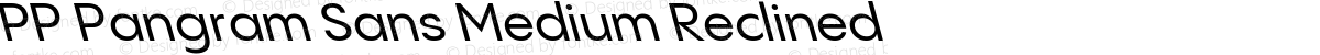 PP Pangram Sans Medium Reclined