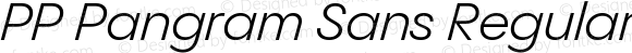 PP Pangram Sans Regular Italic