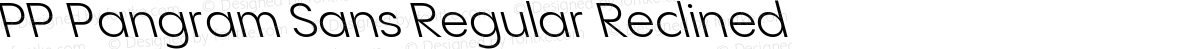 PP Pangram Sans Regular Reclined