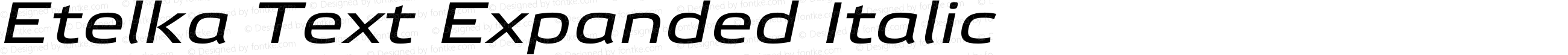 Etelka Text Expanded Italic