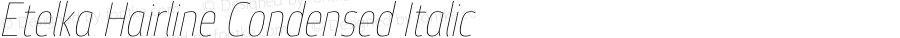 Etelka Hairline Condensed Italic