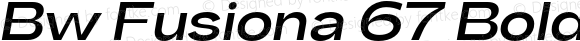 Bw Fusiona 67 Bold Italic