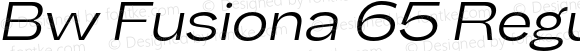 Bw Fusiona 65 Regular Italic