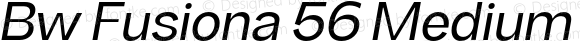 Bw Fusiona 56 Medium Italic