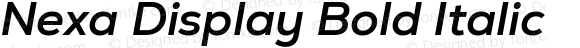 Nexa Display Bold Italic