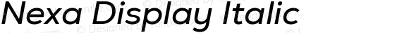 Nexa Display Italic