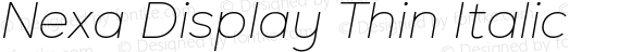 Nexa Display Thin Italic