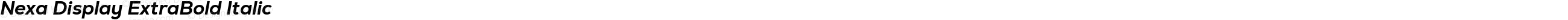 Nexa Display ExtraBold Italic