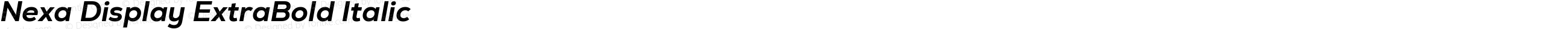 Nexa Display ExtraBold Italic