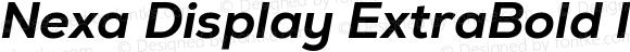 Nexa Display ExtraBold Italic