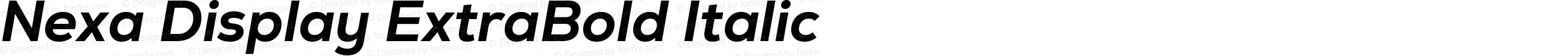 Nexa Display ExtraBold Italic