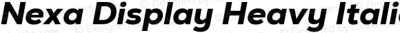 Nexa Display Heavy Italic