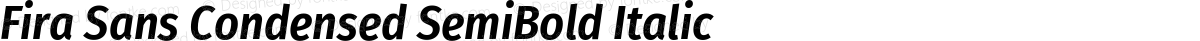 Fira Sans Condensed SemiBold Italic