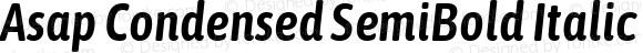 Asap Condensed SemiBold Italic