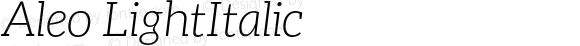 Aleo LightItalic