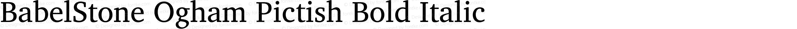 BabelStone Ogham Pictish Bold Italic