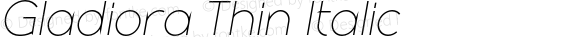 Gladiora Thin Italic