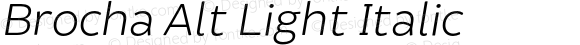 BrochaAlt-LightItalic