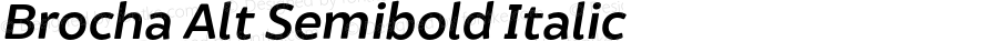 Brocha Alt Semibold Italic