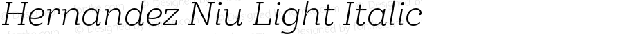 Hernandez Niu Light Italic