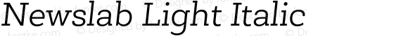 NewslabLight-Italic