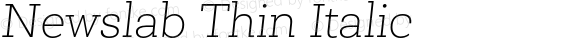 Newslab Thin Italic