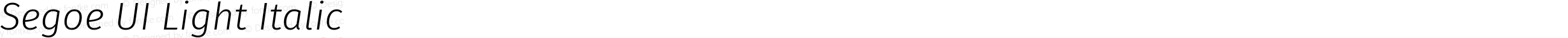 Segoe UI Light Italic