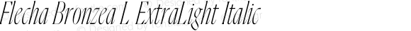 Flecha Bronzea L ExtraLight Italic