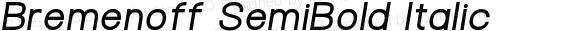 Bremenoff SemiBold Italic