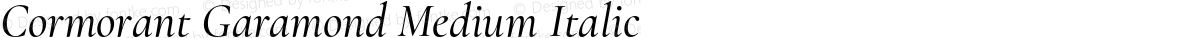 Cormorant Garamond Medium Italic