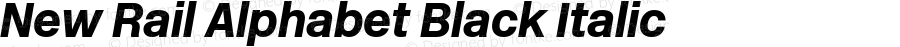 New Rail Alphabet Black Italic