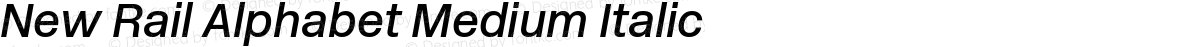 New Rail Alphabet Medium Italic