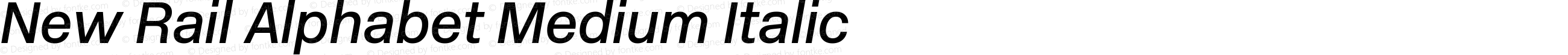 New Rail Alphabet Medium Italic