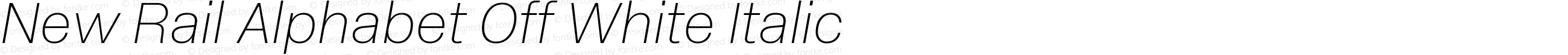 New Rail Alphabet Off White Italic