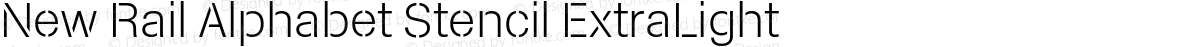 New Rail Alphabet Stencil ExtraLight