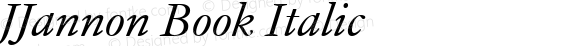 JJannon Book Italic