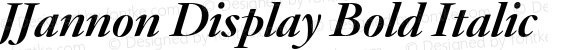 JJannon Display Bold Italic