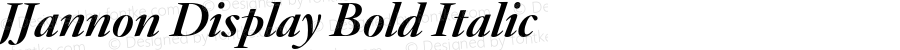 JJannon Display Bold Italic