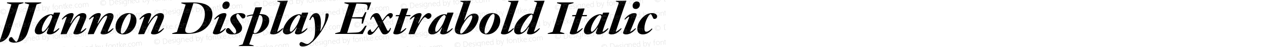 JJannon Display Extrabold Italic