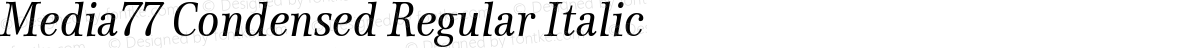 Media77 Condensed Regular Italic