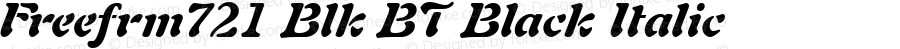 Freefrm721 Blk BT Black Italic Version 1.01 emb4-OT