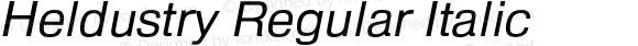 Heldustry Regular Italic